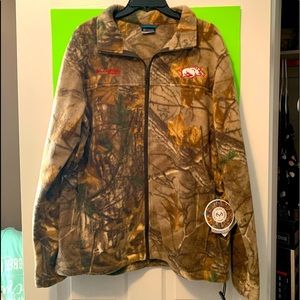 NWT Arkansas Razorbacks Camo Full Zip Jacket